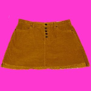 SUPER CUTE BROWN RIBBED CORDUROY SKIRT (size 10/12)